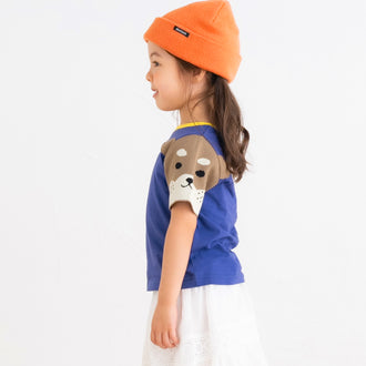 【New Arrival】ami amie :柴犬ニット袖Tシャツ/251017
