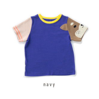 【New Arrival】ami amie :柴犬ニット袖Tシャツ/251017