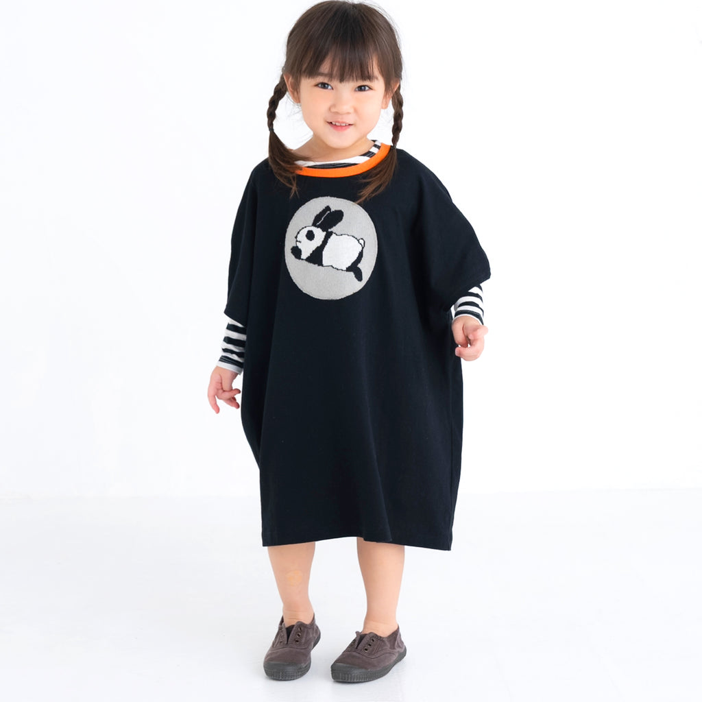 【キッズ＆ママサイズ】ami amie :うさパンダフレンチスリーブTシャツ/251021