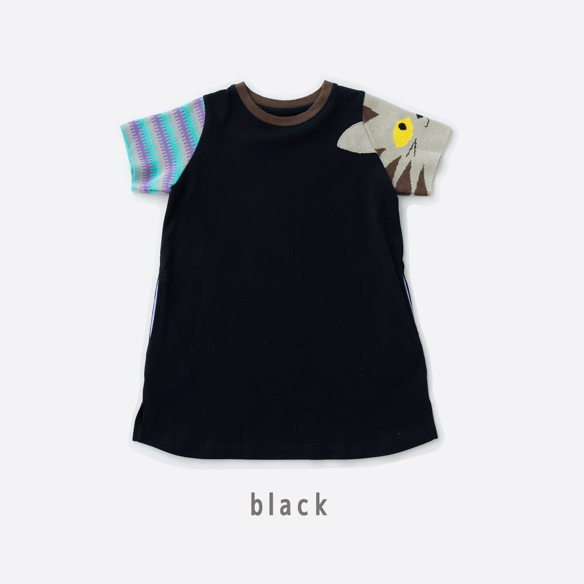 【New Arrival】ami amie :ねこニット袖ワンピース/251022
