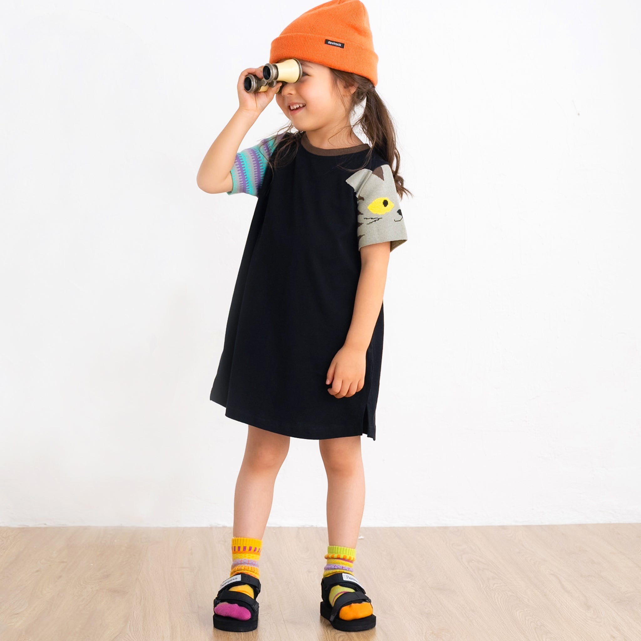 【New Arrival】ami amie :ねこニット袖ワンピース/251022
