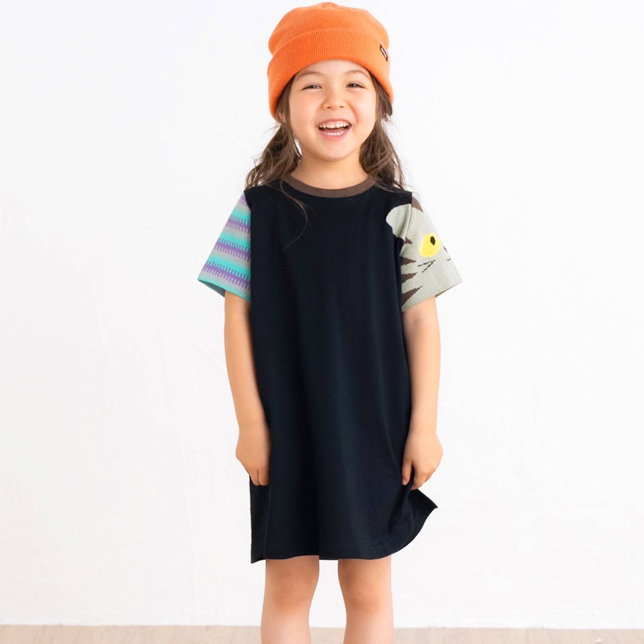 【New Arrival】ami amie :ねこニット袖ワンピース/251022