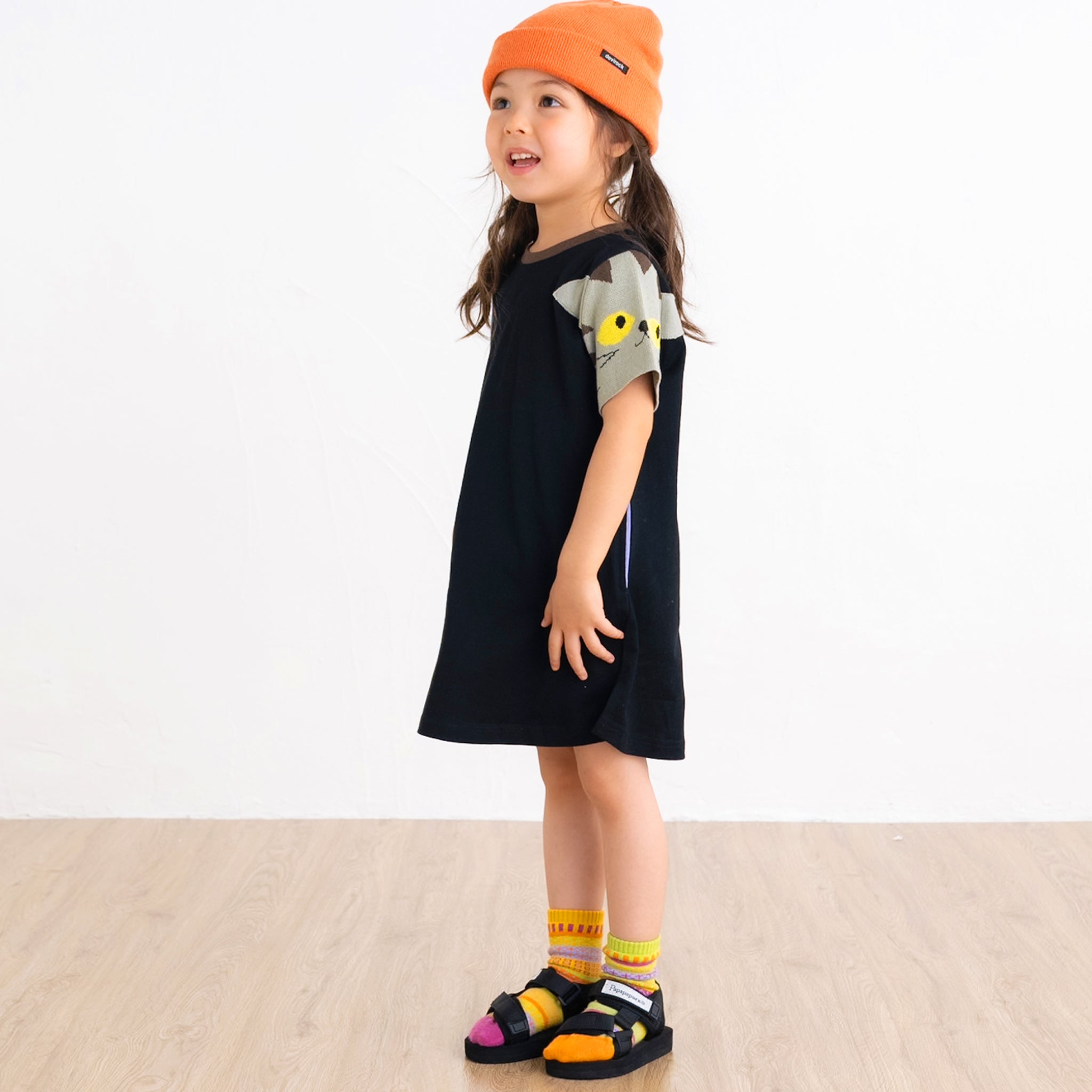 【New Arrival】ami amie :ねこニット袖ワンピース/251022