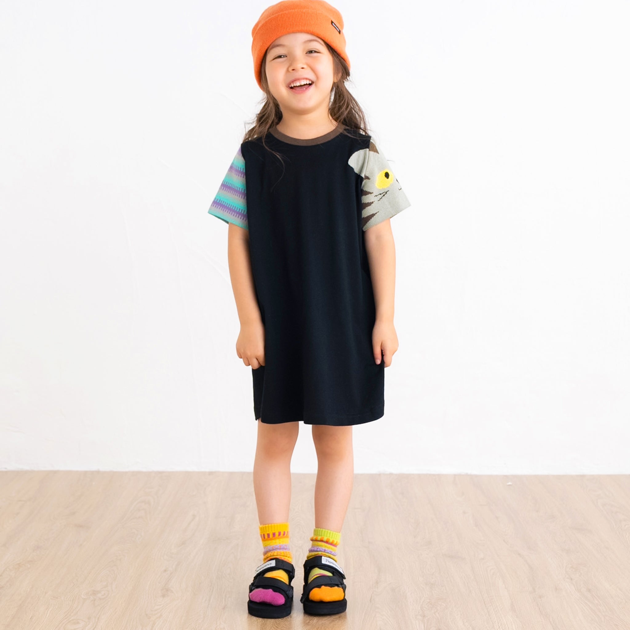 【New Arrival】ami amie :ねこニット袖ワンピース/251022