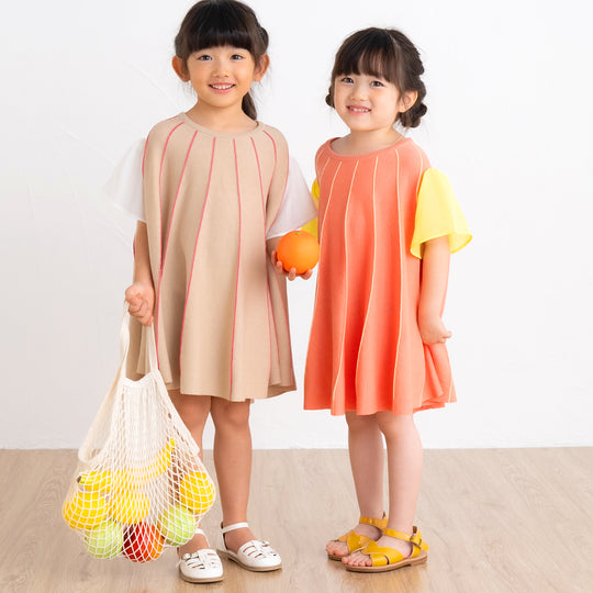【SALE 30%OFF】ami amie :シフォン袖Aラインワンピース/251024