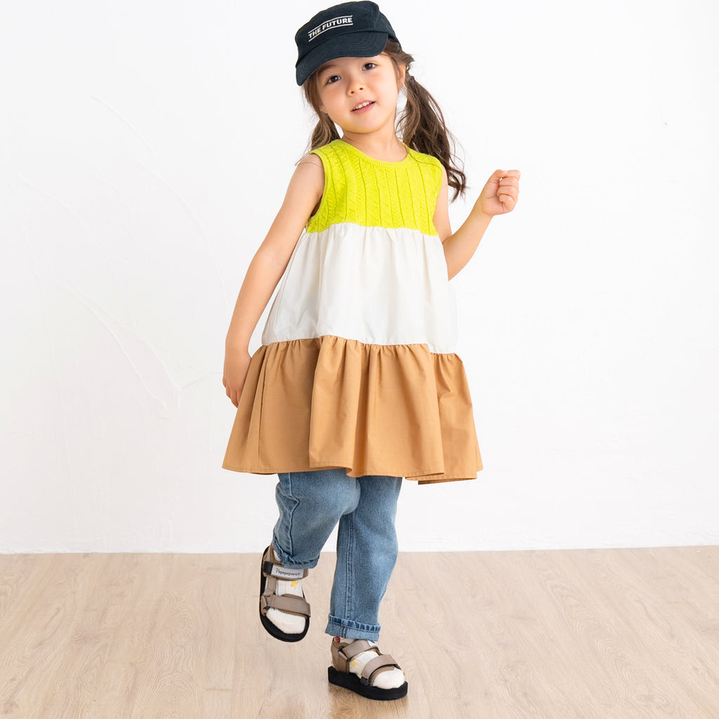 【SALE 30%OFF】ami amie :切替ノースリーブワンピース/251026