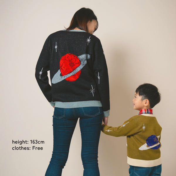 【New Arrival / キッズ&ママサイズ】ami amie : 惑星カーディガン/253001