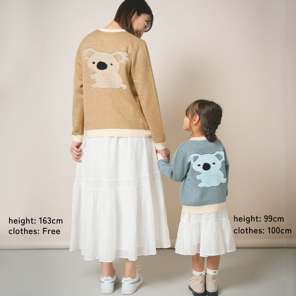 【New Arrival / キッズ&ママサイズ】ami amie : コアラカーディガン/253003