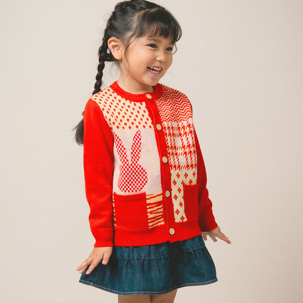【New Arrival / キッズ&ママサイズ】ami amie : うさぎカーディガン/253005