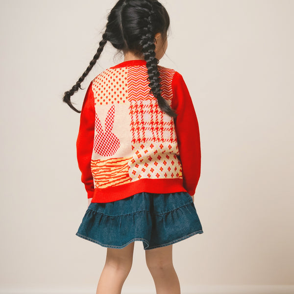 【New Arrival / キッズ&ママサイズ】ami amie : うさぎカーディガン/253005