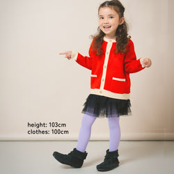 【New Arrival / キッズ&ママサイズ】ami amie : キャンバスブルームカーディガン/253006