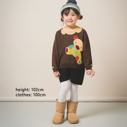 【New Arrival / キッズ&ママサイズ】ami amie : カラフルくまプルオーバー/253009