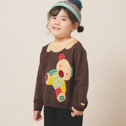 【New Arrival / キッズ&ママサイズ】ami amie : カラフルくまプルオーバー/253009