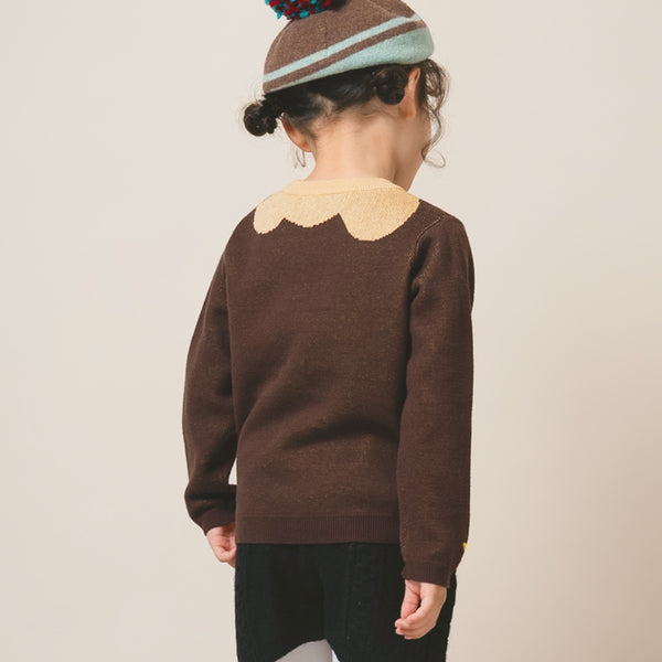 【New Arrival / キッズ&ママサイズ】ami amie : カラフルくまプルオーバー/253009