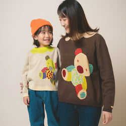【New Arrival / キッズ&ママサイズ】ami amie : カラフルくまプルオーバー/253009