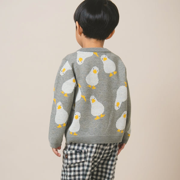 【New Arrival / キッズ&ママサイズ】ami amie : アヒルいっぱいプルオーバー/253012