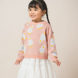 【New Arrival / キッズ&ママサイズ】ami amie : アヒルいっぱいプルオーバー/253012