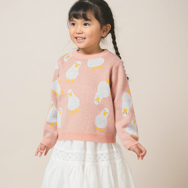 【New Arrival / キッズ&ママサイズ】ami amie : アヒルいっぱいプルオーバー/253012