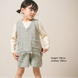 【New Arrival】ami amie : ツイード風ニットショートパンツ/253019