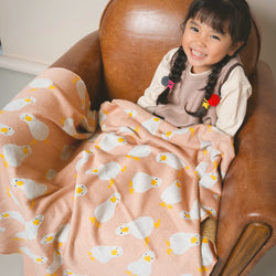 【New Arrival】ami amie : アヒルいっぱいブランケット/253024