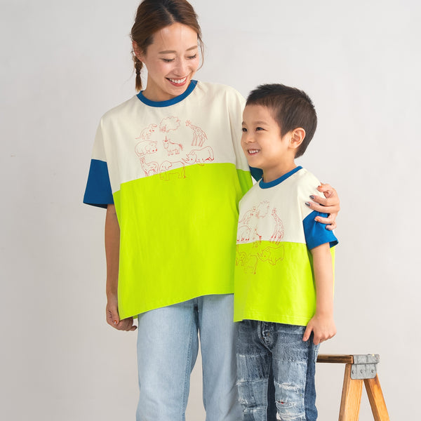 【キッズ&ママサイズ】ami amie : 動物大好きTシャツ/261006