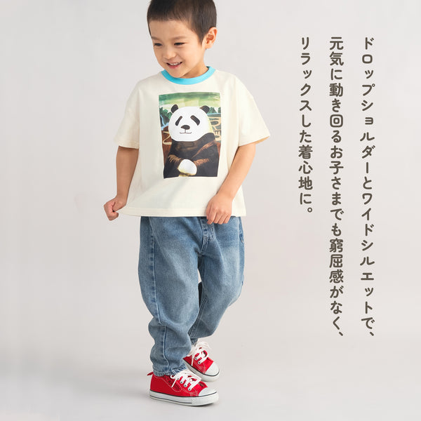【New Arrival / キッズ&ママサイズ】ami amie : モナ・パンダTシャツ/261007