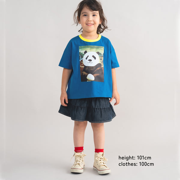 【New Arrival / キッズ&ママサイズ】ami amie : モナ・パンダTシャツ/261007