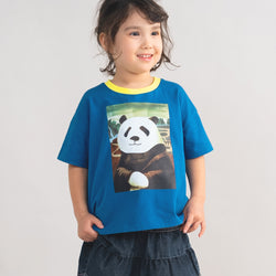 【New Arrival / キッズ&ママサイズ】ami amie : モナ・パンダTシャツ/261007