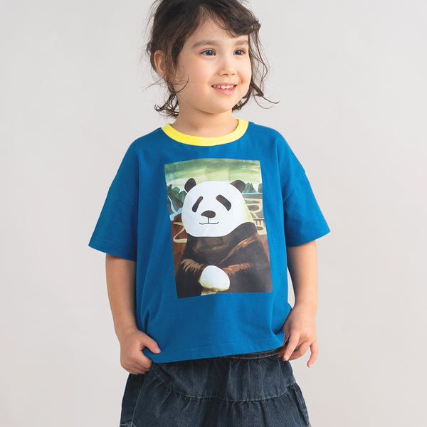 【New Arrival / キッズ&ママサイズ】ami amie : モナ・パンダTシャツ/261007