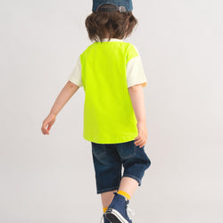 【New Arrival / キッズ&ママサイズ】ami amie : キズクマ刺繍Tシャツ/261008