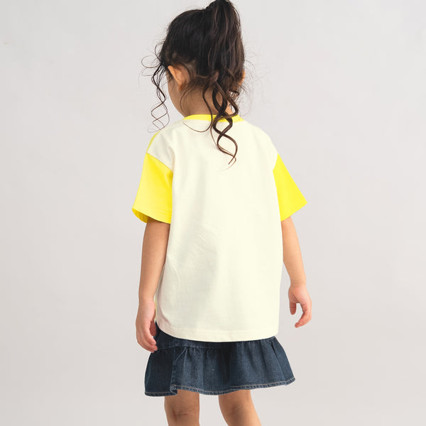 【New Arrival / キッズ&ママサイズ】ami amie : キズクマ刺繍Tシャツ/261008