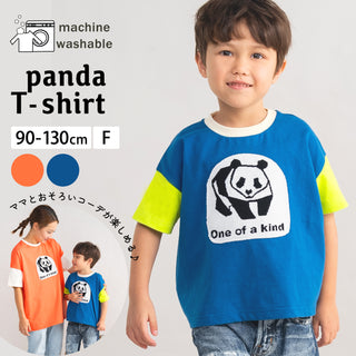 【New Arrival / キッズ&ママサイズ】ami amie : パンダTシャツ/261009