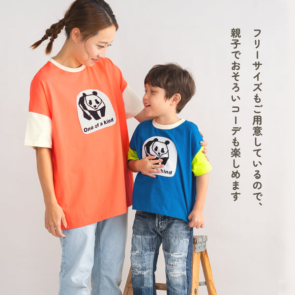 【New Arrival / キッズ&ママサイズ】ami amie : パンダTシャツ/261009