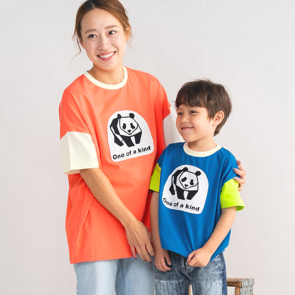 【New Arrival / キッズ&ママサイズ】ami amie : パンダTシャツ/261009