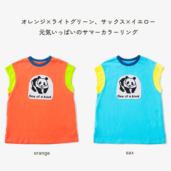 【New Arrival】ami amie : パンダフレンチスリーブTシャツワンピース/261011