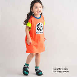 【New Arrival】ami amie : パンダフレンチスリーブTシャツワンピース/261011