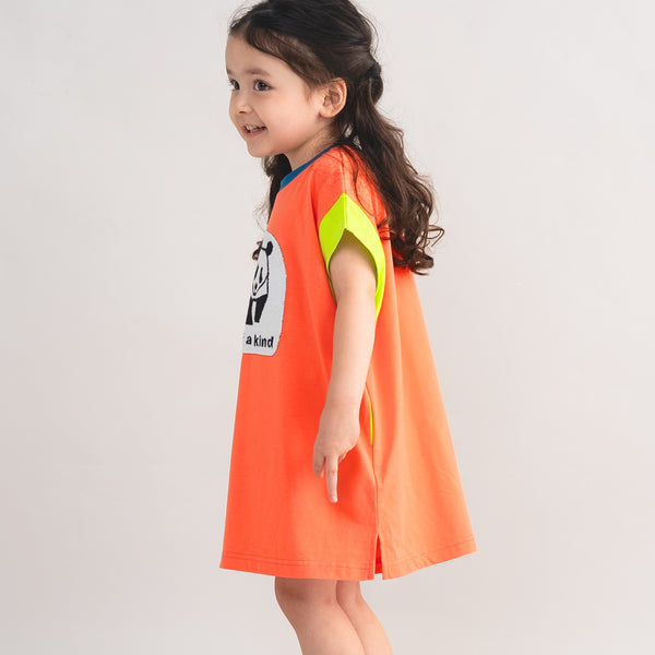 【New Arrival】ami amie : パンダフレンチスリーブTシャツワンピース/261011