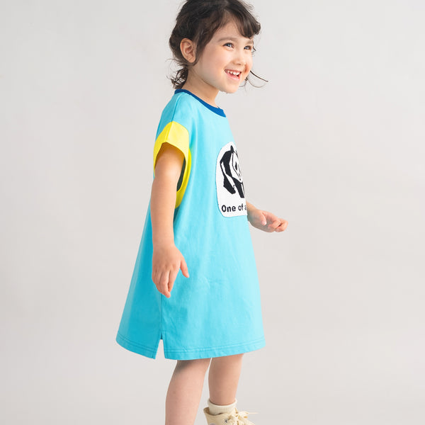 【New Arrival】ami amie : パンダフレンチスリーブTシャツワンピース/261011