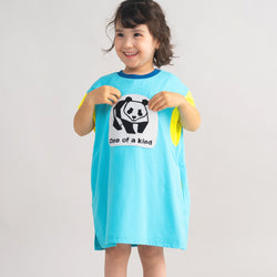 【New Arrival】ami amie : パンダフレンチスリーブTシャツワンピース/261011