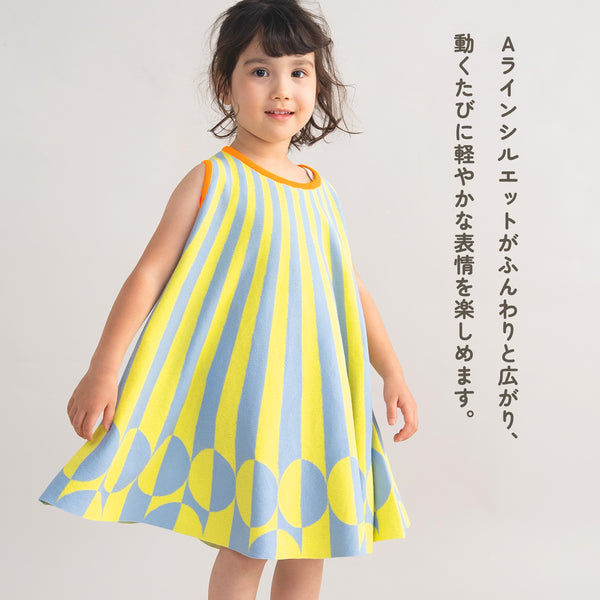 【New Arrival】ami amie : ノースリーブグラフィックAラインワンピース/261014