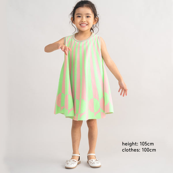 【New Arrival】ami amie : ノースリーブグラフィックAラインワンピース/261014