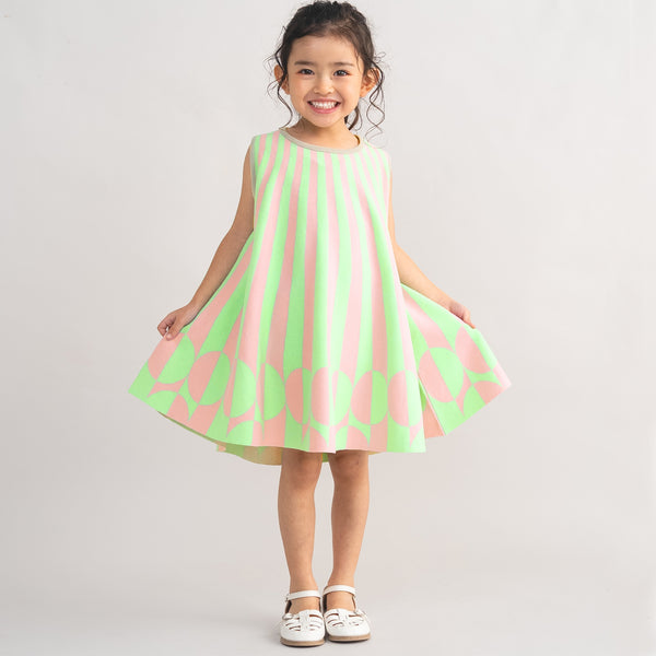 【New Arrival】ami amie : ノースリーブグラフィックAラインワンピース/261014