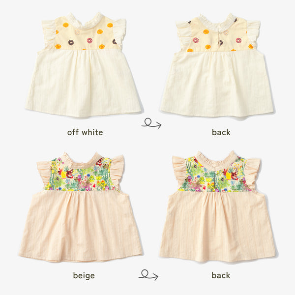 【New Arrival】ami amie : エリザベスカラーノースリーブチュニック/261015