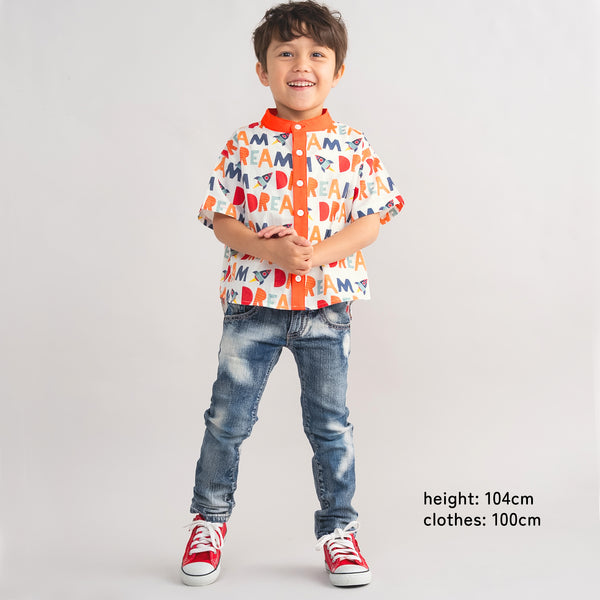 【New Arrival】ami amie : バンドカラー半袖シャツ/261016