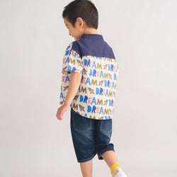 【New Arrival】ami amie : バンドカラー半袖シャツ/261016