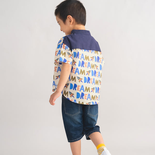 【New Arrival】ami amie : バンドカラー半袖シャツ/261016