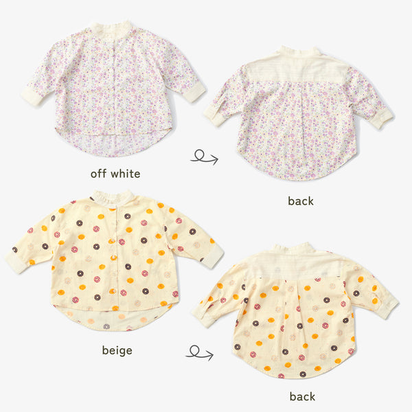 【キッズ&ママサイズ】ami amie : エリザベスカラー長袖シャツ/261019