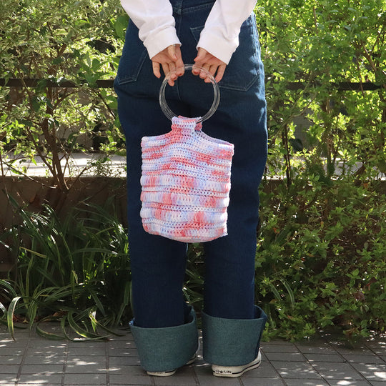 sawada itto：サワダイット-デジタル編み図2203yn-9-クリアハンドルバッグ