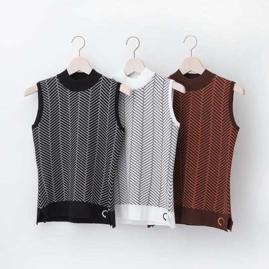 《SALE》ハリーストレッチ 12G ジャガードニット ベスト〈WOMENS〉