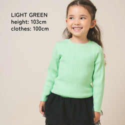 【New Arrival / キッズ&ママサイズ】ami amie : リブニットカットソー/990004